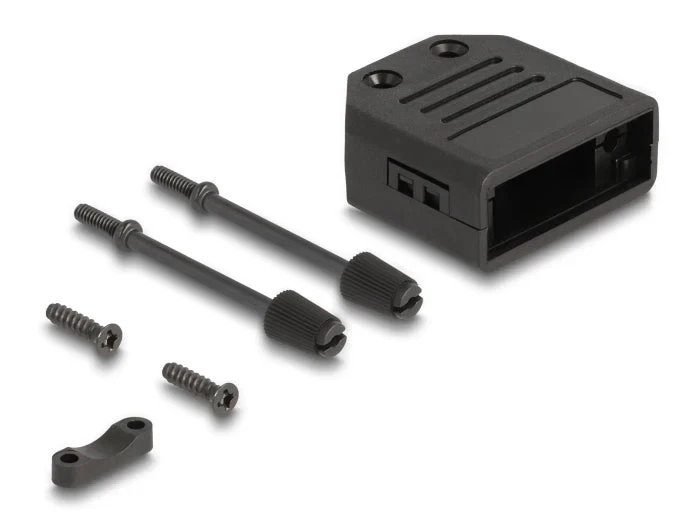מכסה למחבר D-Sub 9 pin בצבע שחור DELOCK | 67026