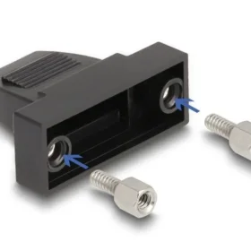 מכסה למחבר D-Sub 9 pin עבור כבל שטוח בצבע שחור DELOCK | 67025