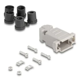 מכסה למחבר D-Sub 9 pin עם מגן גומי בצבע אפור DELOCK | 67027