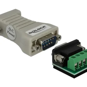 ממיר DB9 Serial RS-232 לחיבור DB9 Serial RS-422/485 ז/נ עם הגנת 15kV ESD עמיד בטמפרטורה 25°C- עד 70°C בצבע שחור DELOCK | 62920