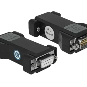 ממיר DB9 Serial RS-232 נקבה לחיבור DB9 Serial TTL / CMOS 5 V זכר עם הגנת ESD 3 kV בצבע שחור DELOCK | 87687