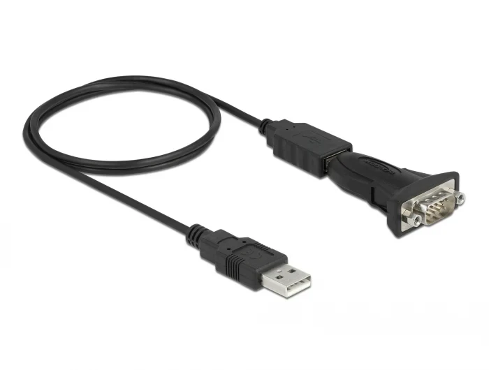ממיר USB לחיבור DB9 Serial RS-232 צ'יפ FTDI אורך 0.8 מטר DELOCK | 61506