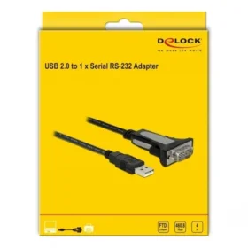ממיר USB לחיבור DB9 Serial RS-232 צ'יפ FTDI אורך 4 מטר DELOCK | 66323
