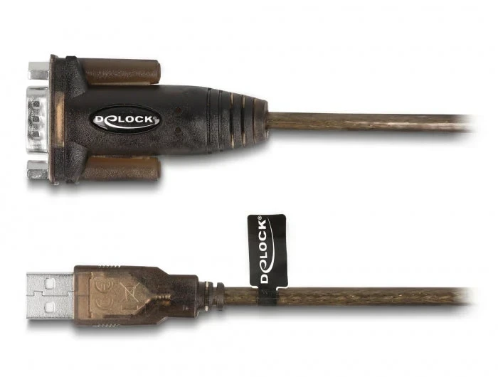 ממיר USB לחיבור DB9 Serial RS-232 צ'יפ Prolific PL-2303 GS אורך 1.5 מטר DELOCK | 62645