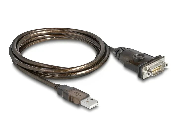 ממיר USB לחיבור DB9 Serial RS-232 צ'יפ Prolific PL-2303 GS אורך 1.5 מטר DELOCK | 62645