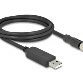 ממיר USB לחיבור M8 Serial RS-232 צ'יפ FTDI אורך 1.8 מטר DELOCK | 64258