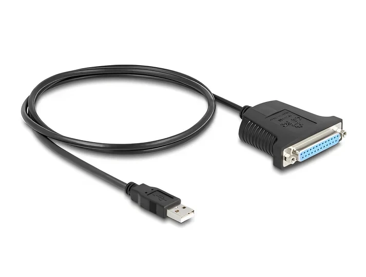 ממיר USB לחיבור פרלל DB25 Parallel אורך 80 ס"מ DELOCK | 61330