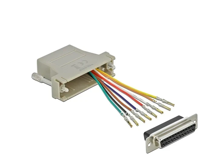 מעביר שקע D-Sub 25 Pin לשקע RJ45 בצבע אפור DELOCK | 65600
