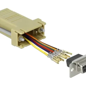 מעביר שקע D-Sub 9 Pin לשקע RJ45 בצבע אפור DELOCK | 66164