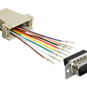 מעביר תקע D-Sub 15 Pin לשקע RJ45 בצבע אפור DELOCK | 65432