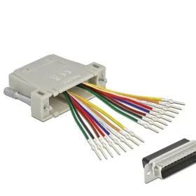 מעביר תקע D-Sub 25 Pin לשני שקעים RJ45 בצבע אפור DELOCK 66833