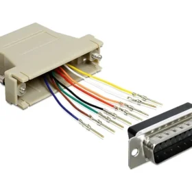 מעביר תקע D-Sub 25 Pin לשקע RJ45 בצבע אפור DELOCK | 65433