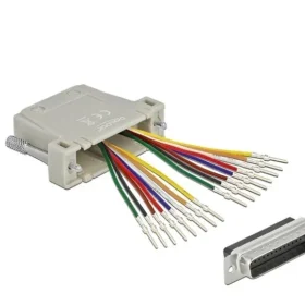 מעביר תקע D-Sub HD 44 Pin לשני שקעים RJ45 בצבע אפור DELOCK | 66835