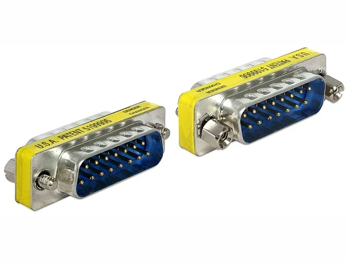 מתאם D-Sub 15 ז/ז בצבע צהוב DELOCK | 65479