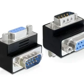 מתאם D-Sub 9 ז/נ בזווית 90° בצבע שחור DELOCK | 65264