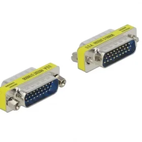 מתאם D-Sub HD 26 ז/ז בצבע צהוב DELOCK | 65112
