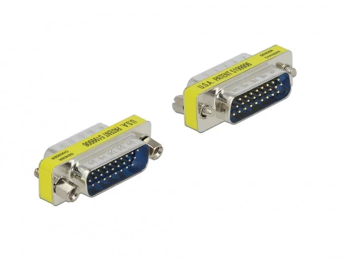 מתאם D-Sub HD 26 ז/ז בצבע צהוב DELOCK | 65112