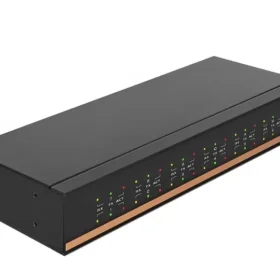 רכזת USB 2.0 עם 12 חיבורים DB9 Serial RS-232 + הגנת 15kV ESD צ'יפ FTDI בצבע שחור DELOCK | 64070