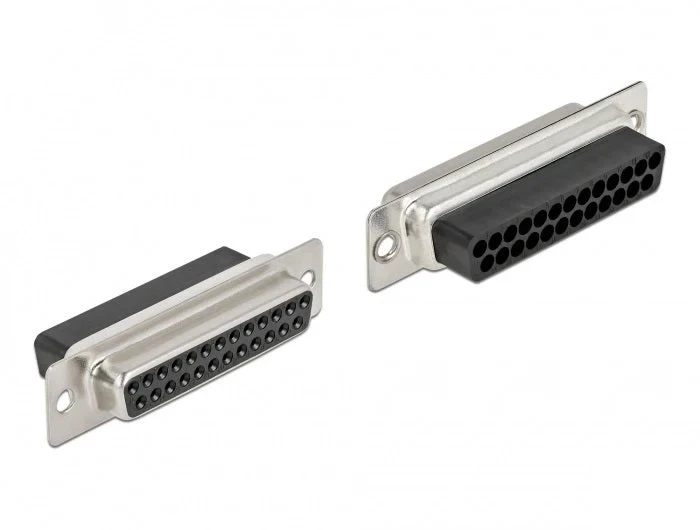 שקע D-Sub 25 pin בחיבור לחיצה סט 4 יח' בצבע אפור DELOCK | 66721
