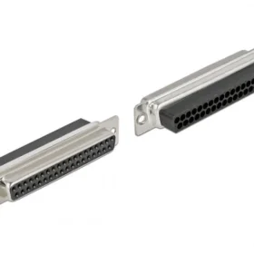 שקע D-Sub 37 pin בחיבור לחיצה סט 2 יח' בצבע אפור DELOCK | 66722