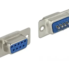 שקע D-Sub 9 pin בחיבור הלחמה בצבע אפור DELOCK 65882