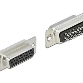שקע D-Sub HD 26 pin בחיבור הלחמה סט 4 יח' בצבע אפור DELOCK | 66717