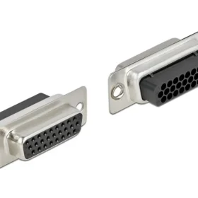 שקע D-Sub HD 26 pin בחיבור לחיצה סט 2 יח' בצבע אפור DELOCK | 66724