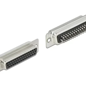 שקע D-Sub HD 44 pin בחיבור הלחמה סט 2 יח' בצבע אפור DELOCK | 66718