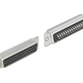 שקע D-Sub HD 50 pin בחיבור הלחמה סט 2 יח' בצבע אפור DELOCK | 66716
