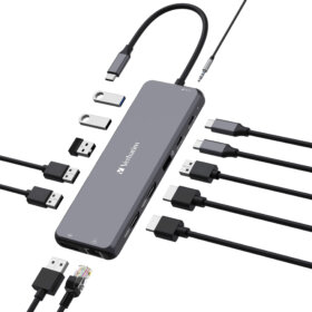 תחנת עגינה USB-C™PRO MULTIPORT HUB 13 Port בצבע אפור Verbatim | 32153
