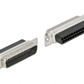תקע D-Sub 25 pin בחיבור לחיצה סט 4 יח' בצבע אפור DELOCK | 66710