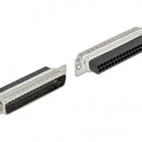 תקע D-Sub 37 pin בחיבור לחיצה סט 2 יח' בצבע אפור DELOCK | 66711