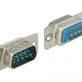 תקע D-Sub 9 pin בחיבור הלחמה בצבע אפור DELOCK | 65881