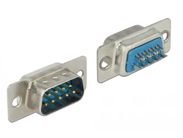 תקע D-Sub 9 pin בחיבור הלחמה בצבע אפור DELOCK | 65881