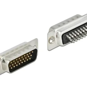 תקע D-Sub HD 26 pin בחיבור הלחמה סט 4 יח' בצבע אפור DELOCK | 66706
