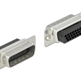 תקע D-Sub HD 26 pin בחיבור לחיצה סט 2 יח' בצבע אפור DELOCK | 66713