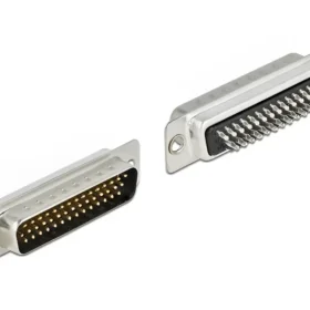 תקע D-Sub HD 44 pin בחיבור הלחמה סט 2 יח' בצבע אפור DELOCK | 66707