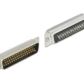 תקע D-Sub HD 50 pin בחיבור הלחמה סט 2 יח' בצבע אפור DELOCK | 66705