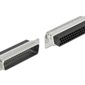 תקע D-Sub HD 50 pin בחיבור לחיצה בצבע אפור DELOCK | 66712