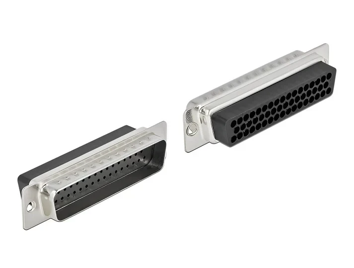 תקע D-Sub HD 50 pin בחיבור לחיצה בצבע אפור DELOCK | 66712