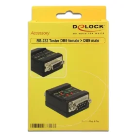 טסטר לבדיקת כבלי Serial DB9 RS-232 צבע שחור DELOCK | 87713