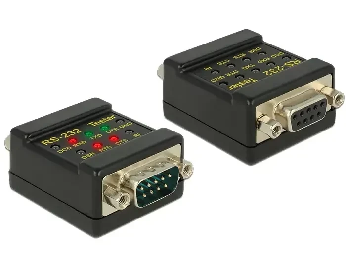 טסטר לבדיקת כבלי Serial DB9 RS-232 צבע שחור DELOCK | 87713