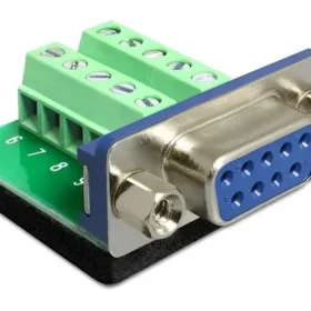 טרמינל בלוק בחיבור הברגה לשקע D-Sub 9 pin צבע שחור DELOCK | 65268