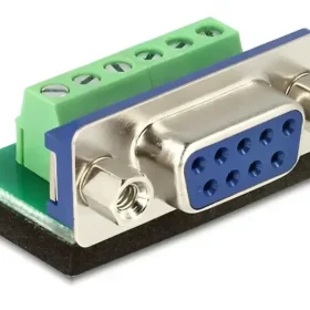טרמינל בלוק בחיבור הברגה לשקע D-Sub 9 pin צבע שחור DELOCK | 65498