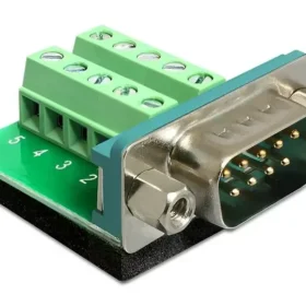 טרמינל בלוק בחיבור הברגה לתקע D-Sub 9 pin צבע שחור DELOCK | 65269