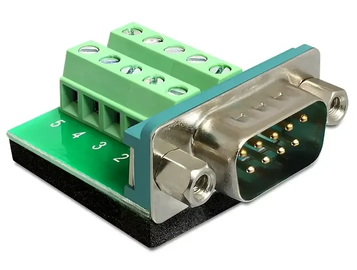 טרמינל בלוק בחיבור הברגה לתקע D-Sub 9 pin צבע שחור DELOCK | 65269