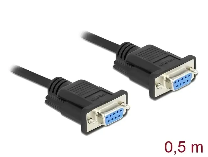 כבל קישור סריאלי Serial D-Sub 9 נ/נ עם מחברים קומפקטיים צבע שחור DELOCK | 86822
