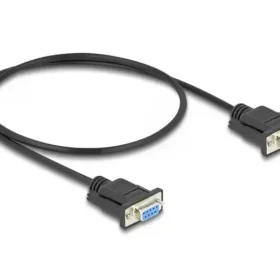 כבל קישור סריאלי Serial D-Sub 9 נ/נ עם מחברים קומפקטיים צבע שחור DELOCK | 86823