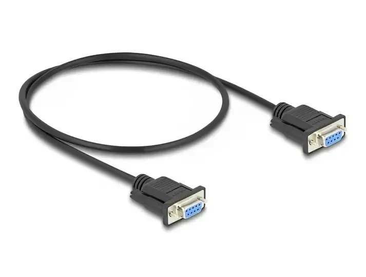 כבל קישור סריאלי Serial D-Sub 9 נ/נ עם מחברים קומפקטיים צבע שחור DELOCK | 86823
