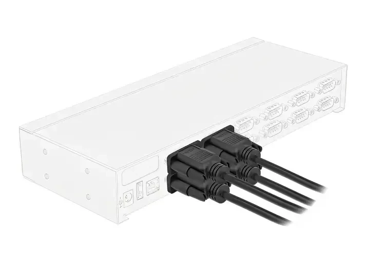 כבל קישור סריאלי Serial D-Sub 9 נ/נ עם מחברים קומפקטיים צבע שחור DELOCK | 86823